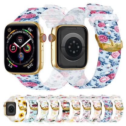 Square Buckle Transparent Watch Band For Apple Watch Series 9&8&7 41mm / SE 3&SE 2&6&SE&5&4 40mm / 3&2&1 38mm(2) by bashfashion