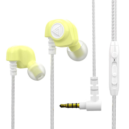 QKZ SK5 In-ear Subwoofer Wire-controlled Music Earphone with Mic(Yellow) by QKZ