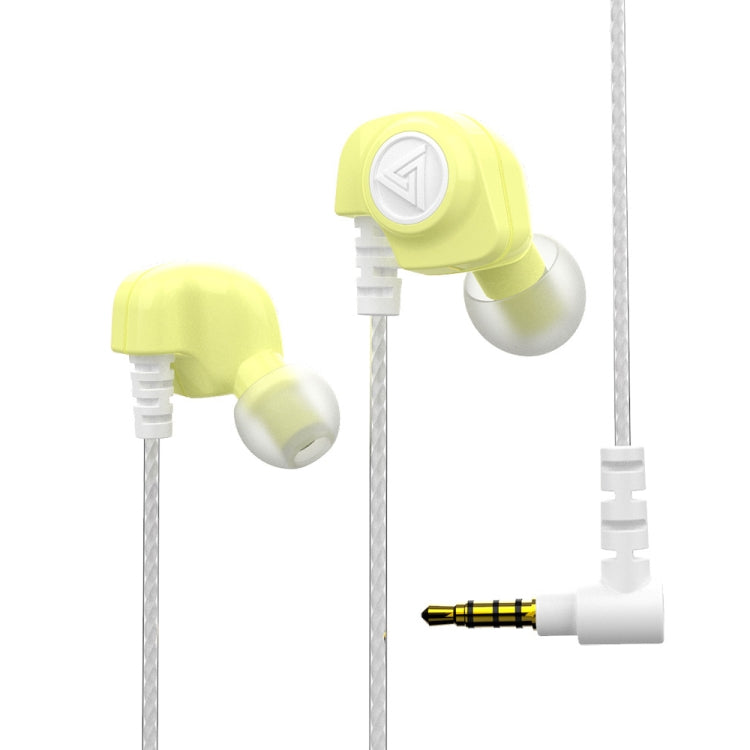 QKZ SK5 In-ear Subwoofer Wire-controlled Music Earphone with Mic(Yellow) by QKZ