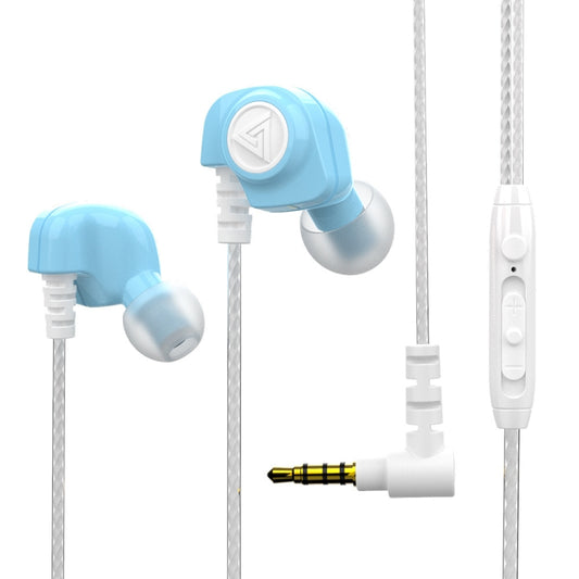 QKZ SK5 In-ear Subwoofer Wire-controlled Music Earphone with Mic(Blue) by QKZ