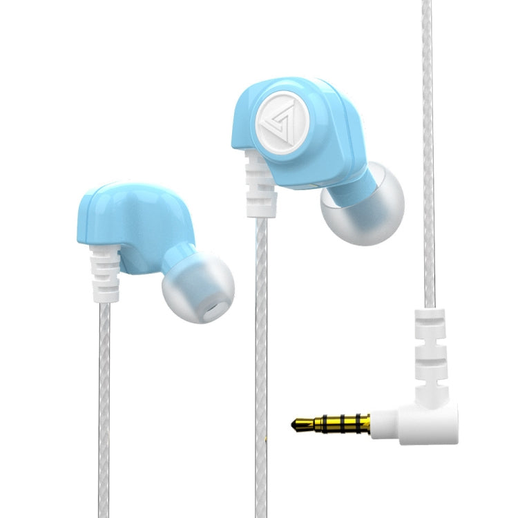 QKZ SK5 In-ear Subwoofer Wire-controlled Music Earphone with Mic(Blue) by QKZ
