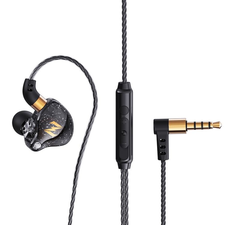 QKZ ZEN In-ear Subwoofer Wire-controlled Music Running Sports Earphone with Mic(Black) by QKZ