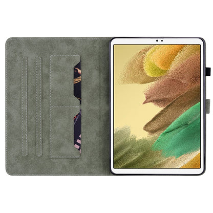 For Samsung Galaxy Tab A7 Lite Tiger Pattern Flip Leather Tablet Case(Grey) by bashfashion