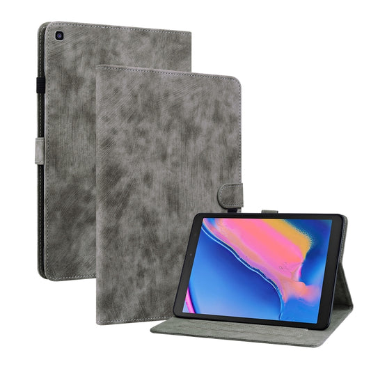For Samsung Galaxy Tab A 8.0 2019 Tiger Pattern Flip Leather Tablet Case(Grey) by bashfashion