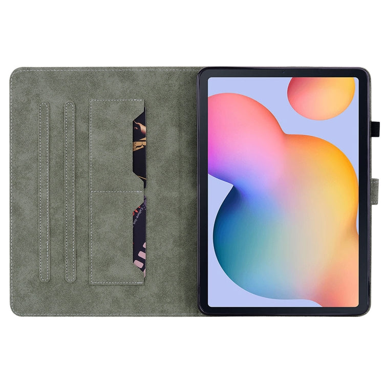 For Samsung Galaxy Tab S5e/T720/T725 Tiger Pattern Flip Leather Tablet Case(Grey) by bashfashion