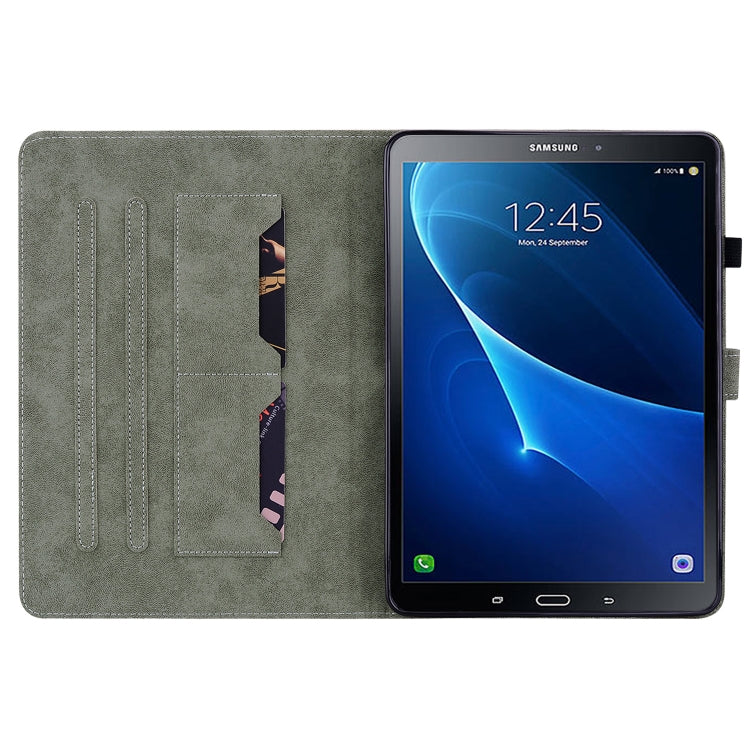 For Samsung Galaxy Tab A 10.1 2016/T580/T585 Tiger Pattern Flip Leather Tablet Case(Grey) by bashfashion