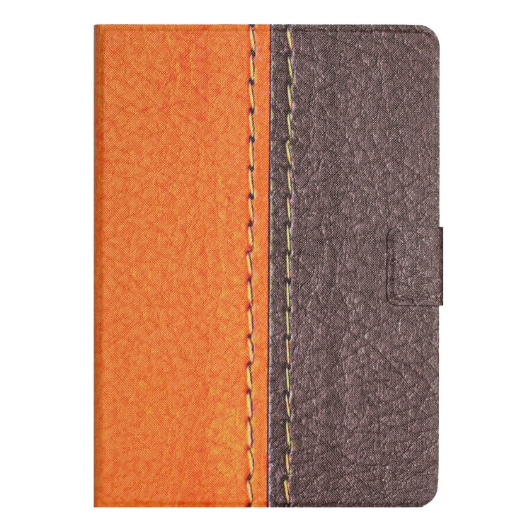 For Samsung Galaxy Tab A8 Stitching Solid Color Smart Leather Tablet Case(Orange) by bashfashion
