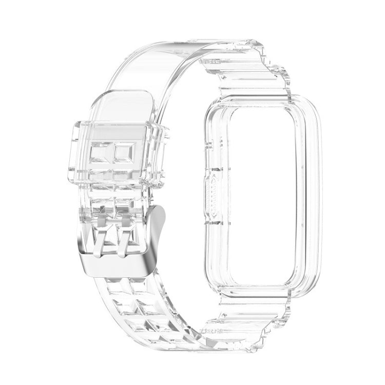 For Huawei Watch Fit 2 Integrated Transparent Silicone Watch Band(Transparent White) by bashfashion