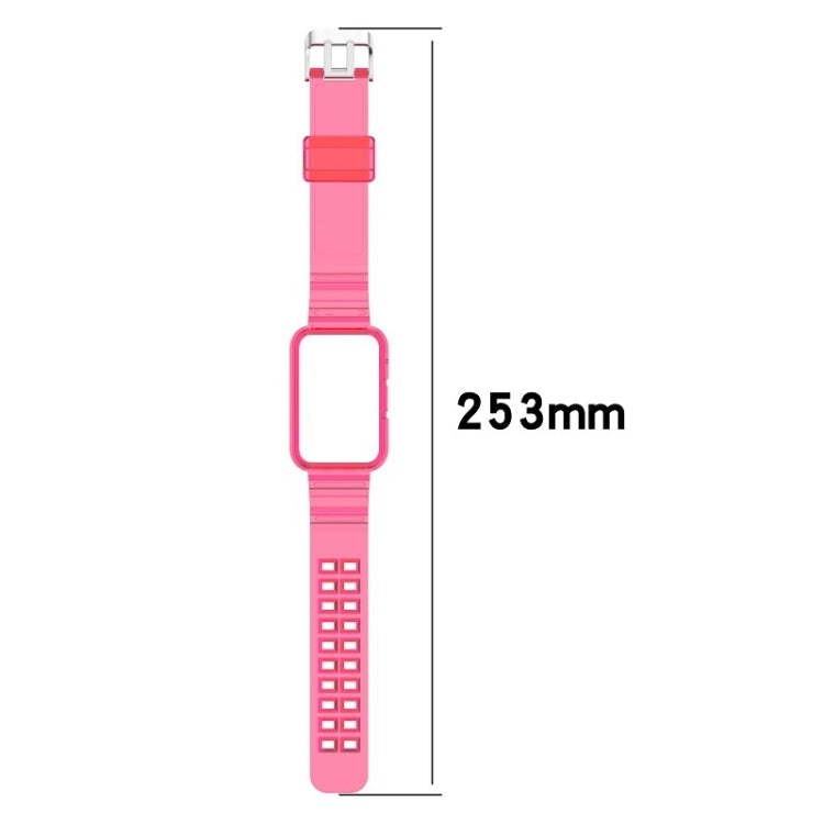 For Huawei Watch Fit 2 Integrated Transparent Silicone Watch Band(Transparent White) by bashfashion