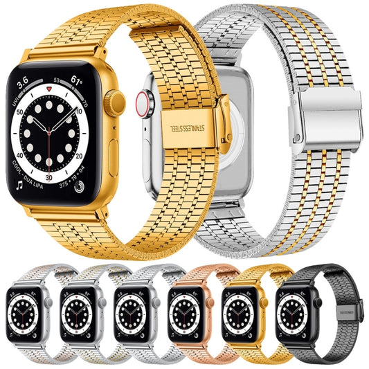Steel Watch Band For Apple Watch Series 9&8&7 41mm / SE 3&SE 2&6&SE&5&4 40mm / 3&2&1 38mm(Silver) by bashfashion