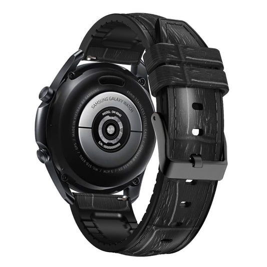 For Huawei Watch GT3 Pro 46mm Bamboo Joint Texture Silicone Leather Watch Band(Black) by bashfashion