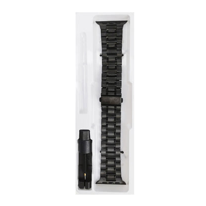 5-bead Stainless Steel Watch Band For Apple Watch Series 9&8&7 41mm / SE 3&SE 2&6&SE&5&4 40mm / 3&2&1 38mm(Black) by bashfashion