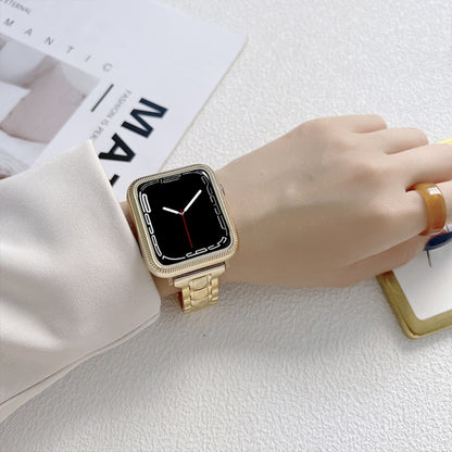 Electroplated Acrylic Watch Band For Apple Watch Series 9&8&7 41mm / SE 3&SE 2&6&SE&5&4 40mm / 3&2&1 38mm(Gold) by bashfashion
