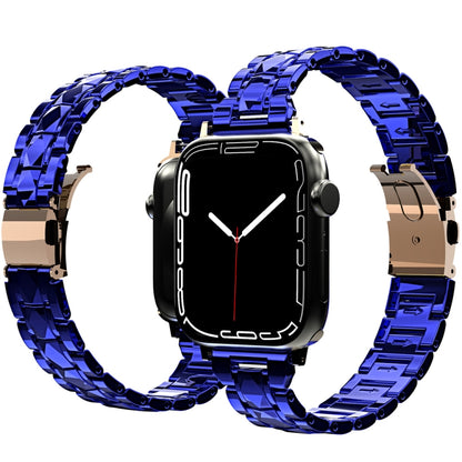 Electroplated Acrylic Watch Band For Apple Watch Series 9&8&7 41mm / SE 3&SE 2&6&SE&5&4 40mm / 3&2&1 38mm(Blue) by bashfashion