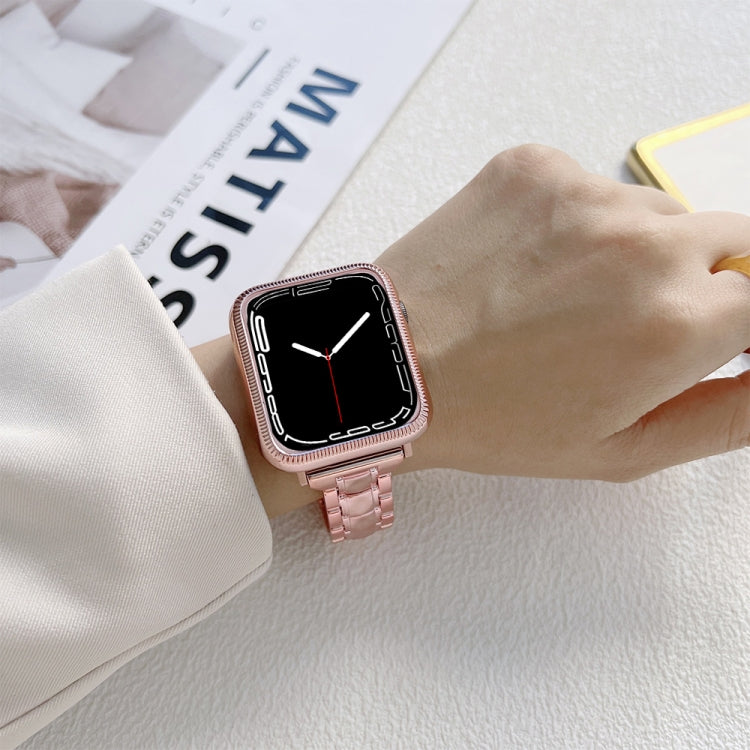 Electroplated Acrylic Watch Band For Apple Watch Series 9&8&7 41mm / SE 3&SE 2&6&SE&5&4 40mm / 3&2&1 38mm(Pink) by bashfashion
