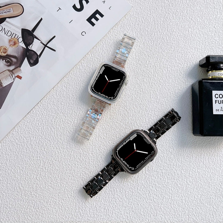 Electroplated Acrylic Watch Band For Apple Watch Series 9&8&7 41mm / SE 3&SE 2&6&SE&5&4 40mm / 3&2&1 38mm(Blue) by bashfashion