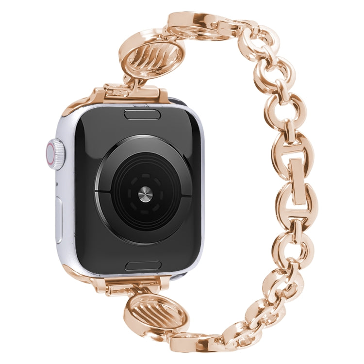 Crystal Texture Metal Watch Band For Apple Watch Series 9&8&7 41mm / SE 3&SE 2&6&SE&5&4 40mm / 3&2&1 38mm(Gold) by bashfashion