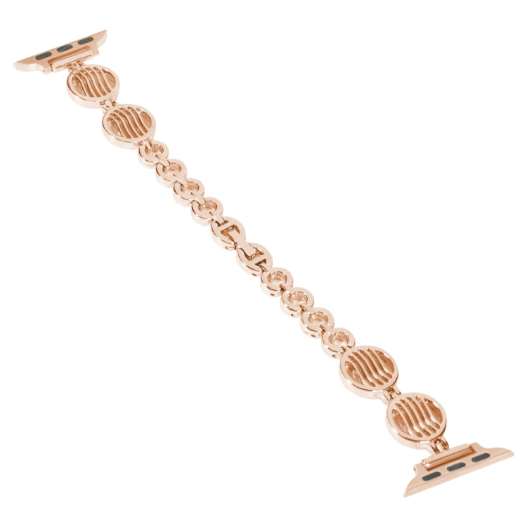 Crystal Texture Metal Watch Band For Apple Watch Series 9&8&7 41mm / SE 3&SE 2&6&SE&5&4 40mm / 3&2&1 38mm(Gold) by bashfashion