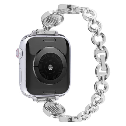 Crystal Texture Metal Watch Band For Apple Watch Series 9&8&7 41mm / SE 3&SE 2&6&SE&5&4 40mm / 3&2&1 38mm(Silver) by bashfashion