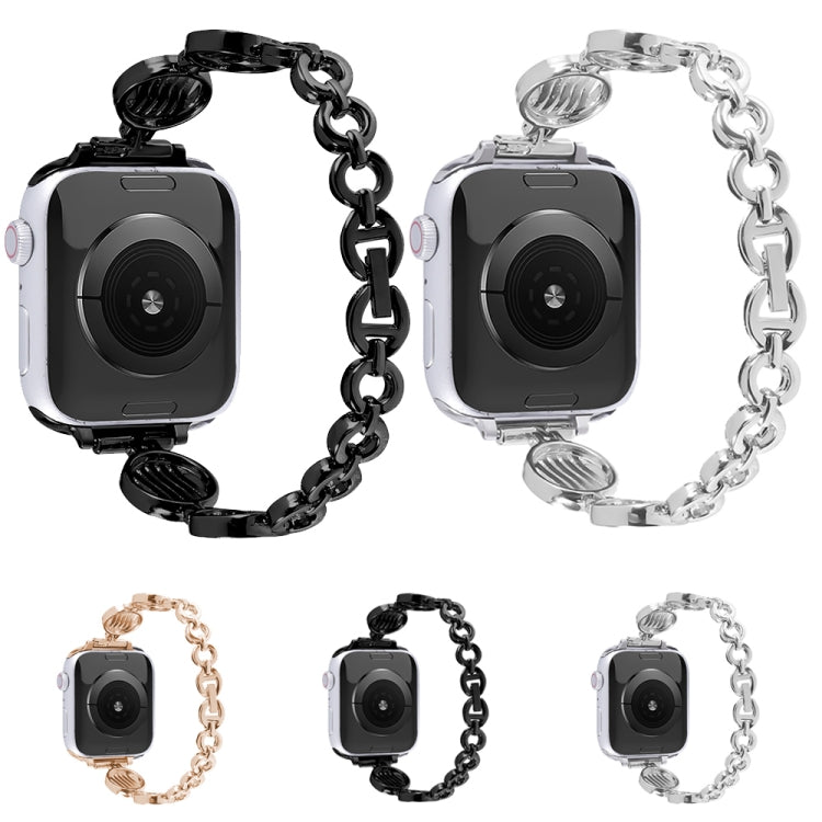 Crystal Texture Metal Watch Band For Apple Watch Series 9&8&7 41mm / SE 3&SE 2&6&SE&5&4 40mm / 3&2&1 38mm(Silver) by bashfashion