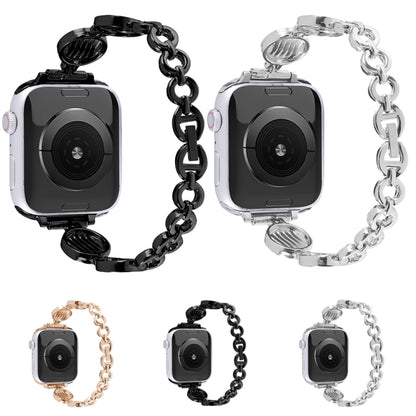 Crystal Texture Metal Watch Band For Apple Watch Series 9&8&7 41mm / SE 3&SE 2&6&SE&5&4 40mm / 3&2&1 38mm(Gold) by bashfashion