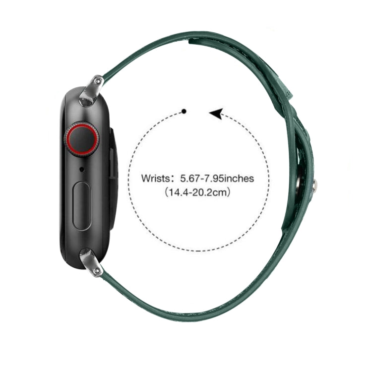 Woven Watch Strap For Apple Watch Series 9&8&7 41mm / SE 3&SE 2&6&SE&5&4 40mm / 3&2&1 38mm(Green) by bashfashion