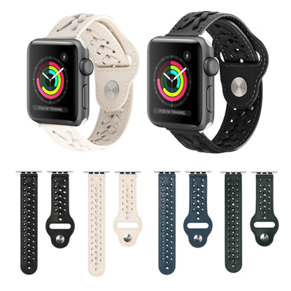 Woven Watch Strap For Apple Watch Series 9&8&7 41mm / SE 3&SE 2&6&SE&5&4 40mm / 3&2&1 38mm(Black) by bashfashion