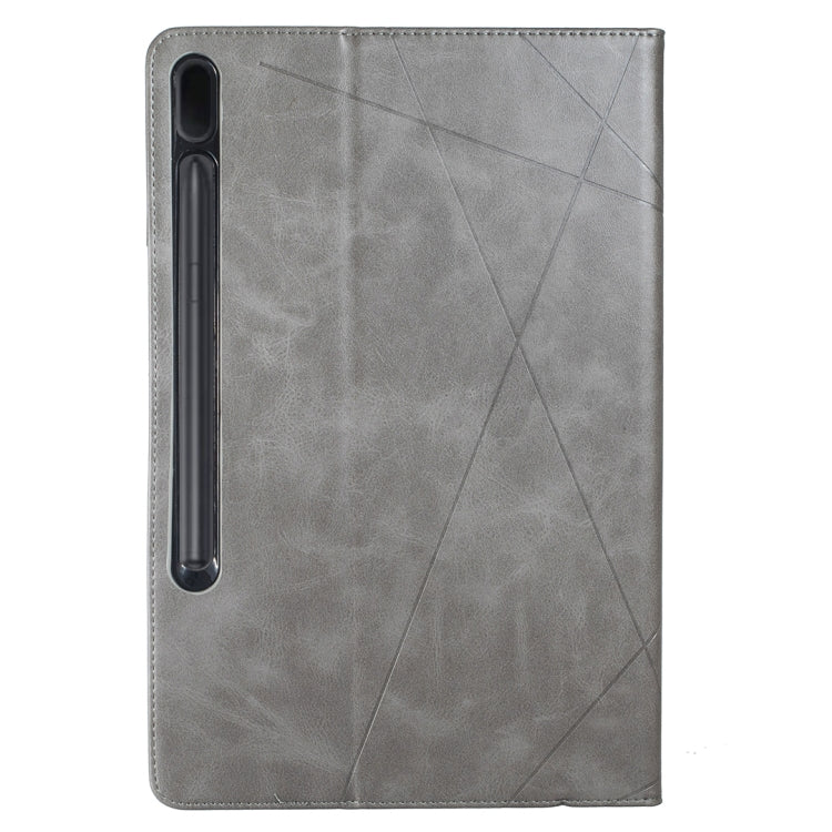 For Samsung Galaxy Tab S8 / Tab S7+ / Tab S7 FE Prismatic Leather Tablet Case(Grey) by bashfashion
