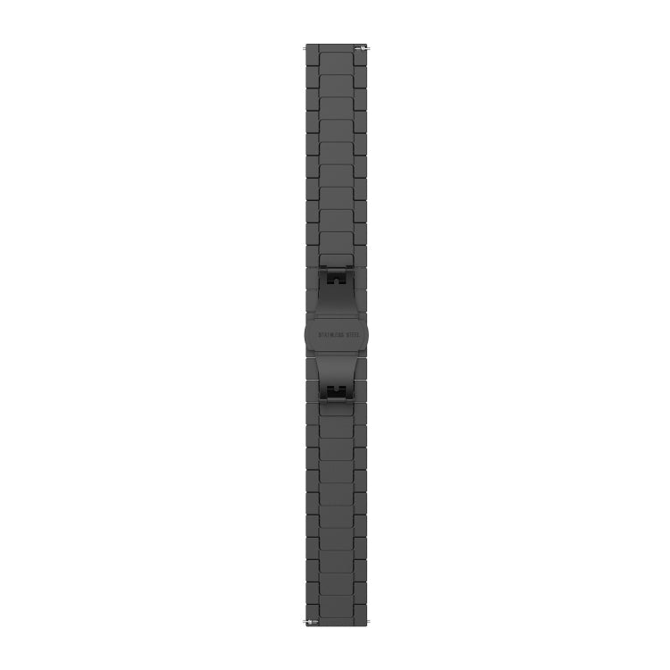 For Honor Watch GS 3 22mm One-bead Steel Butterfly Buckle Watch Band(Black) by bashfashion