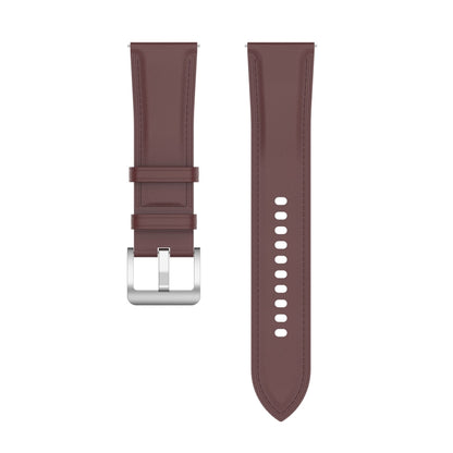 For Samsung Galaxy Watch 5 40mm Premium Leather Watch Band(Dark Brown) by bashfashion
