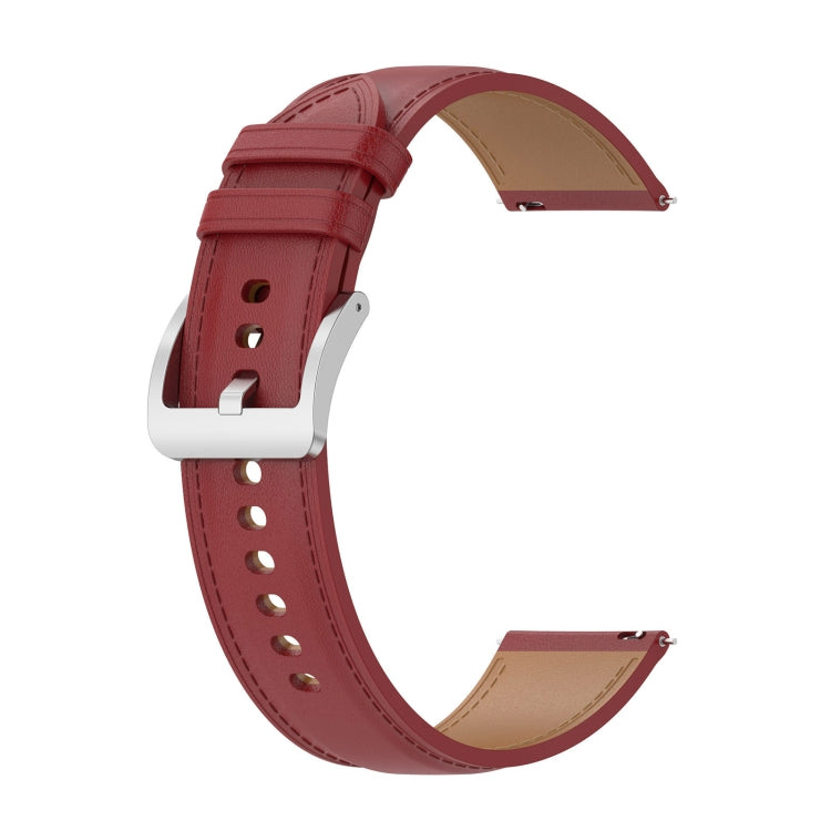 For Samsung Galaxy Watch 5 40mm Premium Leather Watch Band(Red) by bashfashion