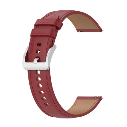 For Samsung Galaxy Watch 5 40mm Premium Leather Watch Band(Red) by bashfashion
