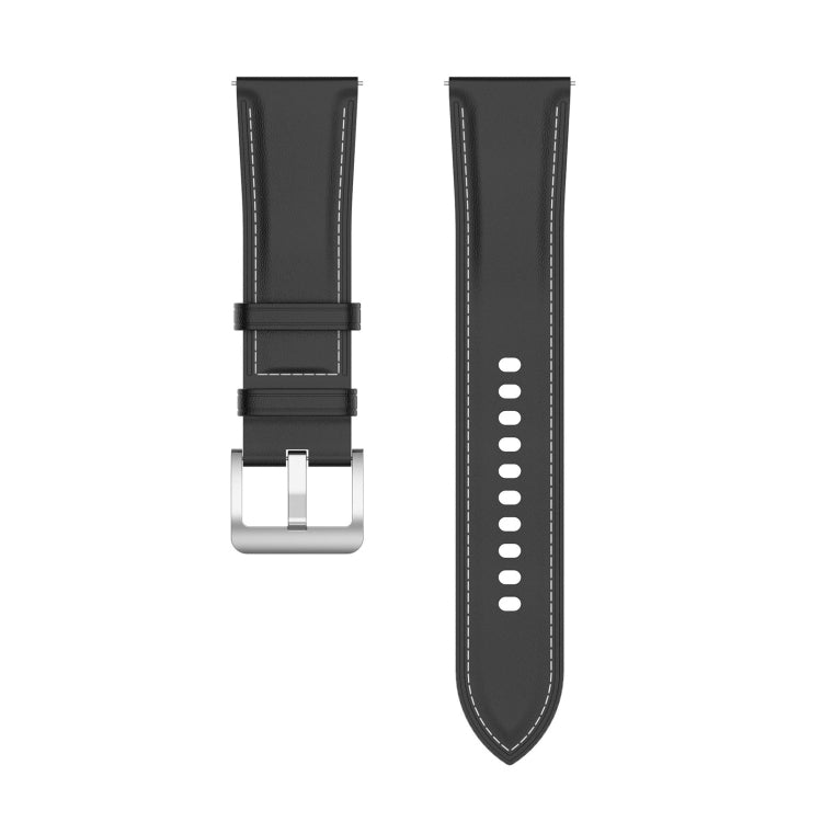 For Samsung Galaxy Watch 5 40mm Premium Leather Watch Band(Black) by bashfashion