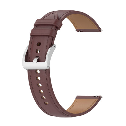 For Samsung Galaxy Watch 5 44mm Premium Leather Watch Band(Dark Brown) by bashfashion