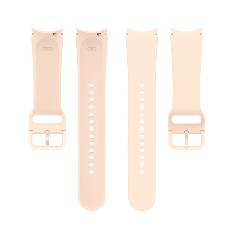 For Samsung Galaxy Watch 5 40mm Official Silicone Watch Band, Size:L(Light Pink) by bashfashion