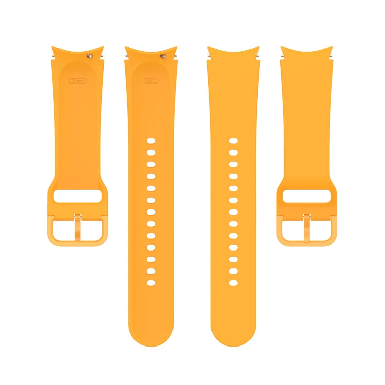 For Samsung Galaxy Watch 5 40mm Official Silicone Watch Band, Size:L(Yellow) by bashfashion