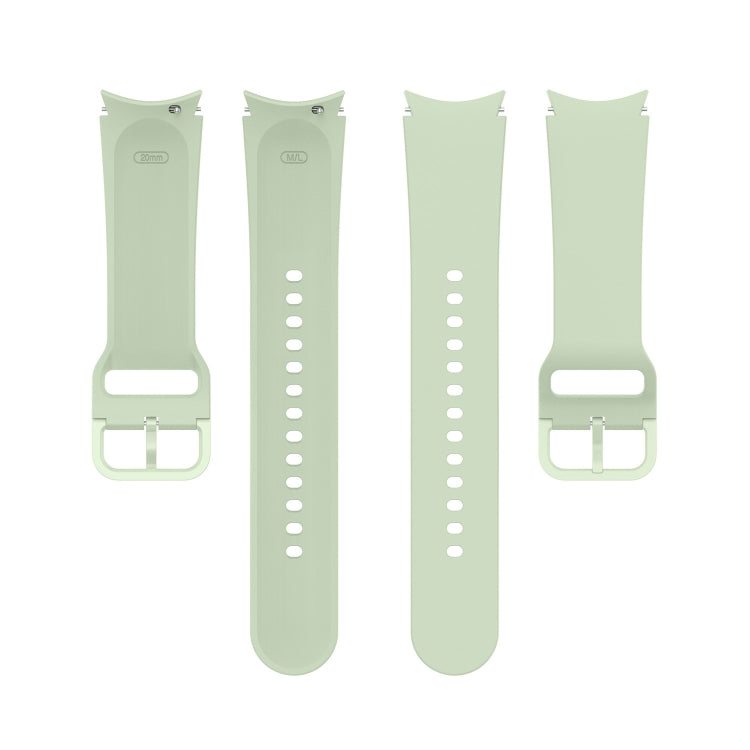 For Samsung Galaxy Watch 5 40mm Official Silicone Watch Band, Size:L(Light Green) by bashfashion