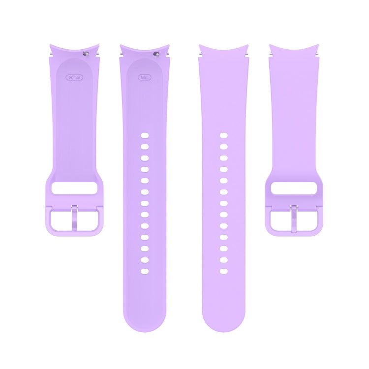 For Samsung Galaxy Watch 5 40mm Official Silicone Watch Band, Size:L(Purple) by bashfashion