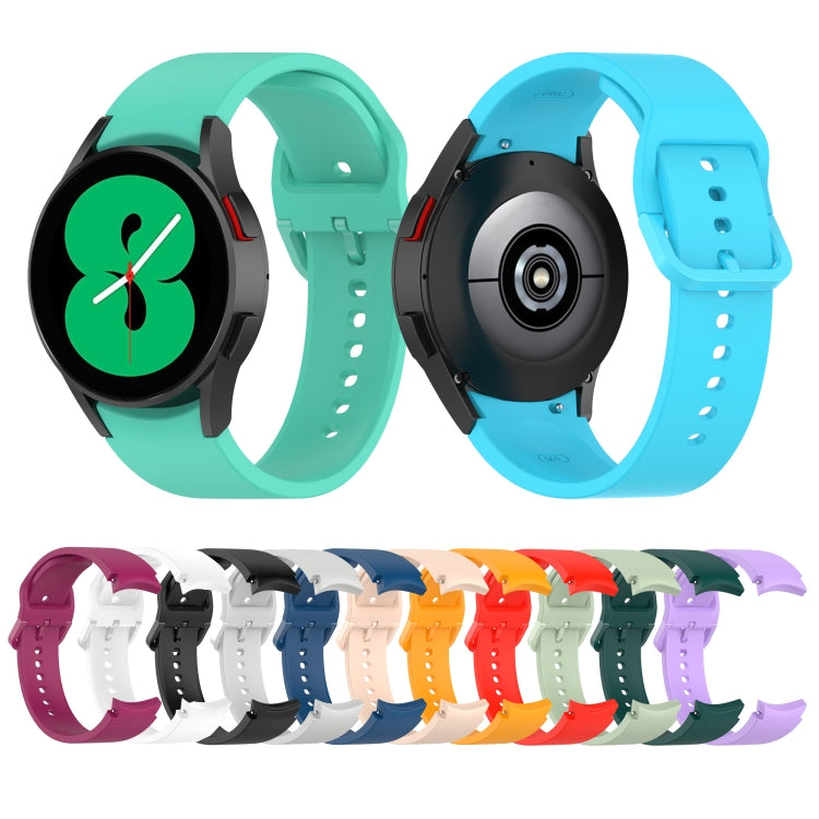 For Samsung Galaxy Watch 5 40mm Official Silicone Watch Band, Size:S(Black) by bashfashion