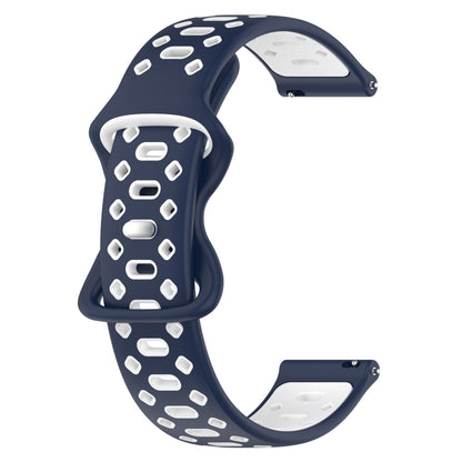 For Samsung Galaxy Watch 5 Pro 45mm 20mm Two-color Diamond Silicone Watch Band(Midnight Blue+White) by bashfashion