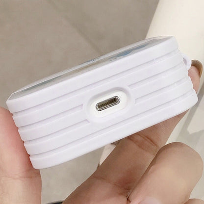 For AirPods Pro Beautiful Ladies Flowers Pattern Wireless Earphone Protective Case(Purple) by bashfashion