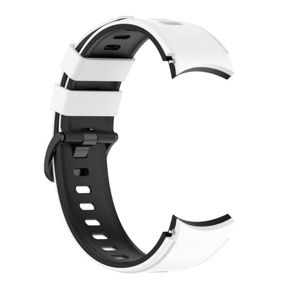 For Samsung Galaxy Watch5 Pro 45mm/5 44mm/5 40mm Two-color Silicone Strap Watch Band(White Black) by bashfashion