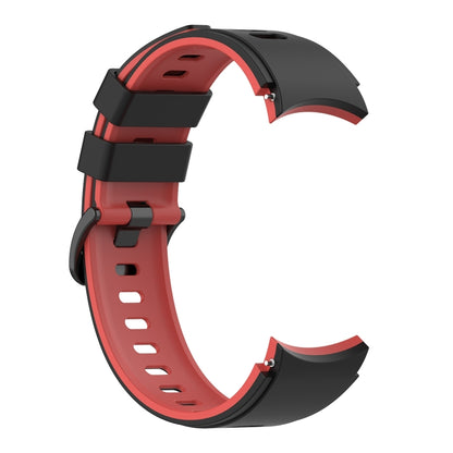 For Samsung Galaxy Watch5 Pro 45mm/5 44mm/5 40mm Two-color Silicone Strap Watch Band(Black Red) by bashfashion