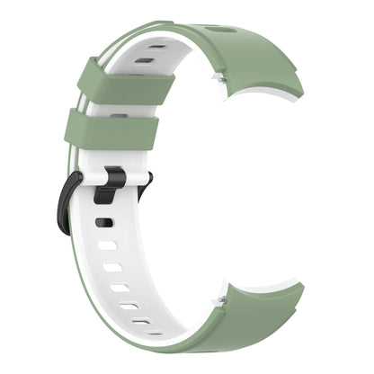 For Samsung Galaxy Watch5 Pro 45mm/5 44mm/5 40mm Two-color Silicone Strap Watch Band(Light Green White) by bashfashion