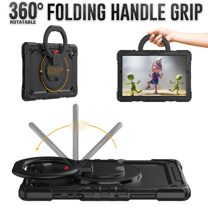 For Samsung Galaxy Galaxy Tab A8 Bracelet Holder Silicone + PC Tablet Case(Black) by bashfashion