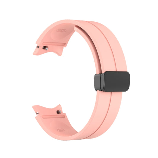 For Samsung Galaxy Watch5 40mm / 44mm / Pro 45mm Folding Buckle Silicone Watch Band(Pink) by bashfashion