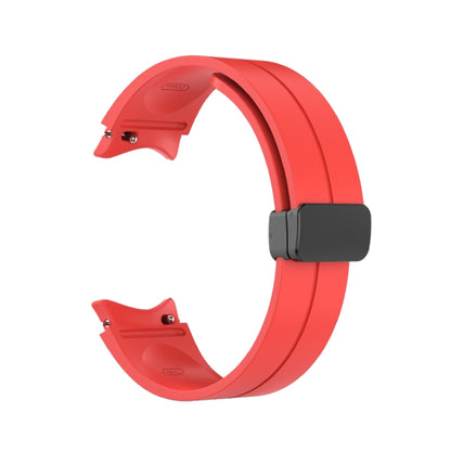 For Samsung Galaxy Watch5 40mm / 44mm / Pro 45mm Folding Buckle Silicone Watch Band(Red) by bashfashion