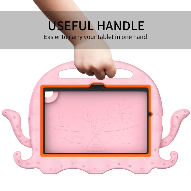 For Samsung Galaxy Tab A8 10.5 2021 Octopus Style EVA + PC Tablet Case with Strap(Pink) by bashfashion
