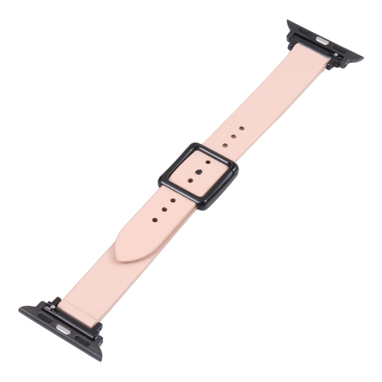 Magnetic Black Square Buckle Watch Band For Apple Watch Series 9&8&7 41mm / SE 3&SE 2&6&SE&5&4 40mm / 3&2&1 38mm(Apricot) by bashfashion