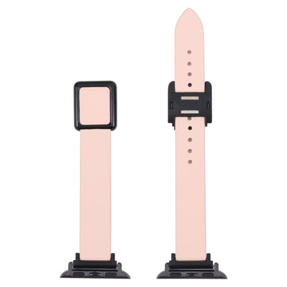 Magnetic Black Square Buckle Watch Band For Apple Watch Series 9&8&7 41mm / SE 3&SE 2&6&SE&5&4 40mm / 3&2&1 38mm(Pink) by bashfashion